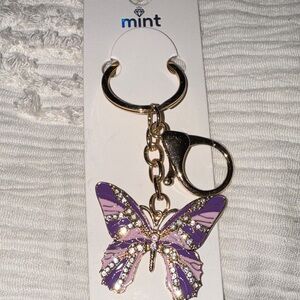 Mint Butterfly Keychains and Bag Charms